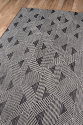 Villa VI-06 Como Charcoal Outdoor Area Rug – Durable Indoor/Outdoor Rug